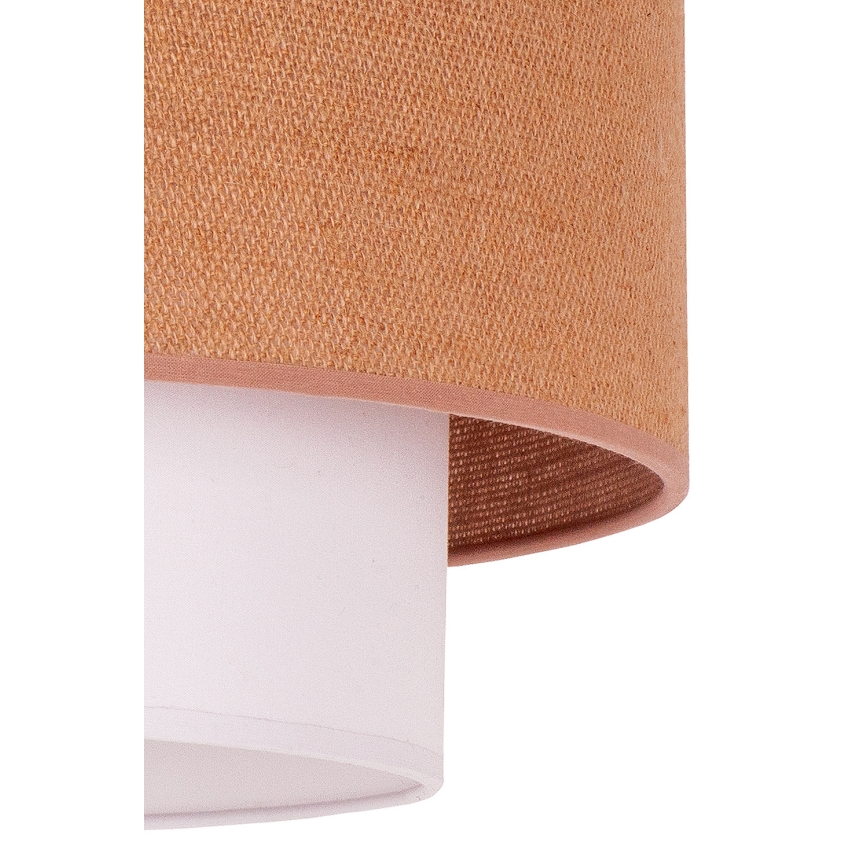 Duolla - Ljuskrona med textilsladd BOHO 1xE27/40W/230V diameter 45 cm beige/vit