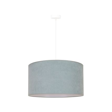 Duolla - Ljuskrona med textilsladd BRISTOL 1xE27/15W/230V diameter 45 cm grön/vit