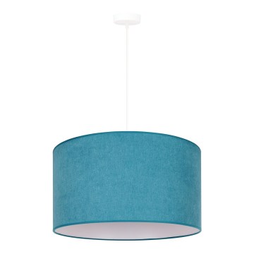 Duolla - Ljuskrona med textilsladd BRISTOL 1xE27/40W/230V diameter 45 cm turkos