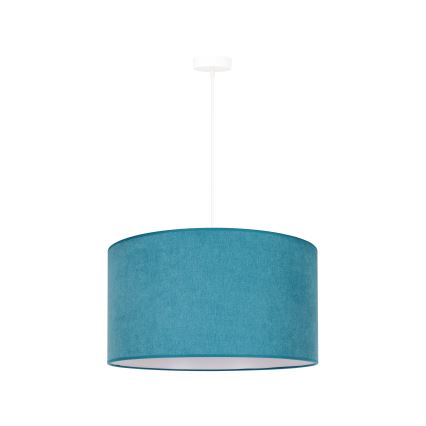 Duolla - Ljuskrona med textilsladd BRISTOL 1xE27/40W/230V diameter 45 cm turkos