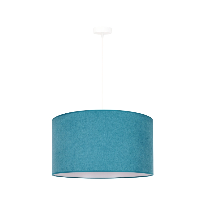 Duolla - Ljuskrona med textilsladd BRISTOL 1xE27/40W/230V diameter 45 cm turkos