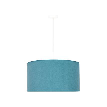 Duolla - Ljuskrona med textilsladd BRISTOL 1xE27/40W/230V diameter 45 cm turkos