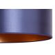 Duolla - Ljuskrona med textilsladd CANNES 1xE27/15W/230V diameter 45 cm blå/koppar