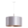 Duolla - Ljuskrona med textilsladd CANNES 1xE27/15W/230V diameter 45 cm silver/koppar