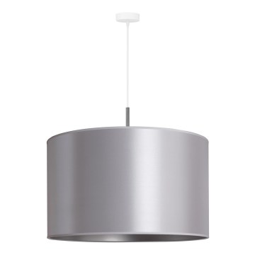 Duolla - Ljuskrona med textilsladd CANNES 1xE27/15W/230V diameter 50 cm silver