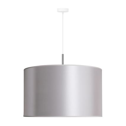 Duolla - Ljuskrona med textilsladd CANNES 1xE27/15W/230V diameter 50 cm silver