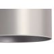 Duolla - Ljuskrona med textilsladd CANNES 1xE27/15W/230V diameter 50 cm silver