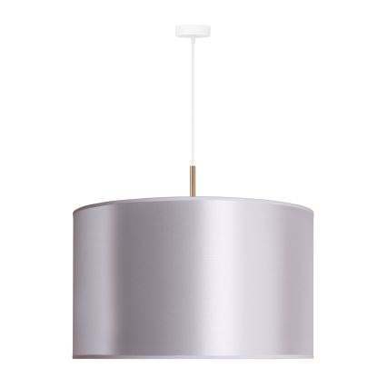 Duolla - Ljuskrona med textilsladd CANNES 1xE27/15W/230V diameter 50 cm silver/koppar