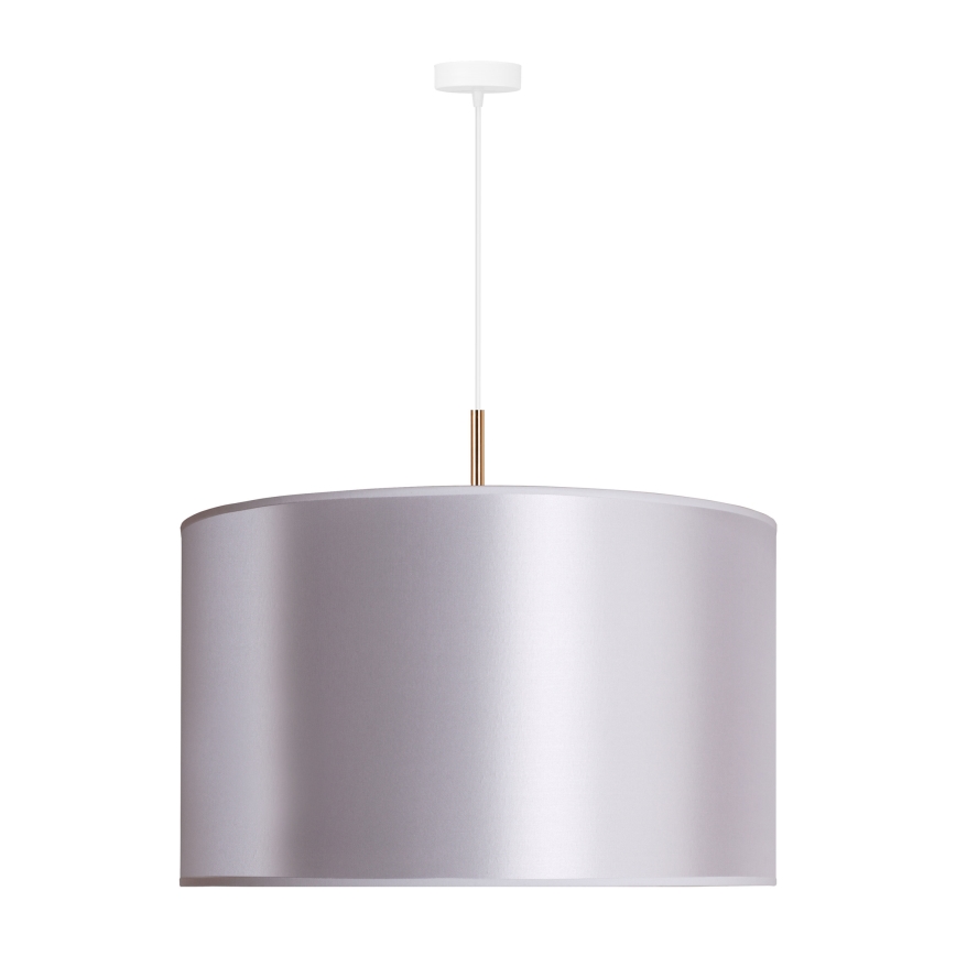 Duolla - Ljuskrona med textilsladd CANNES 1xE27/15W/230V diameter 50 cm silver/koppar