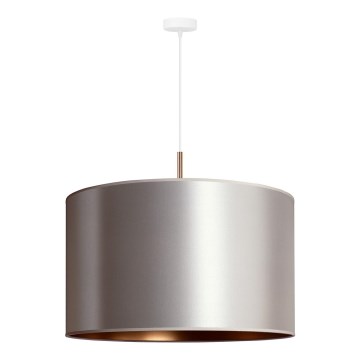 Duolla - Ljuskrona med textilsladd CANNES 1xE27/15W/230V diameter 50 cm silver/koppar