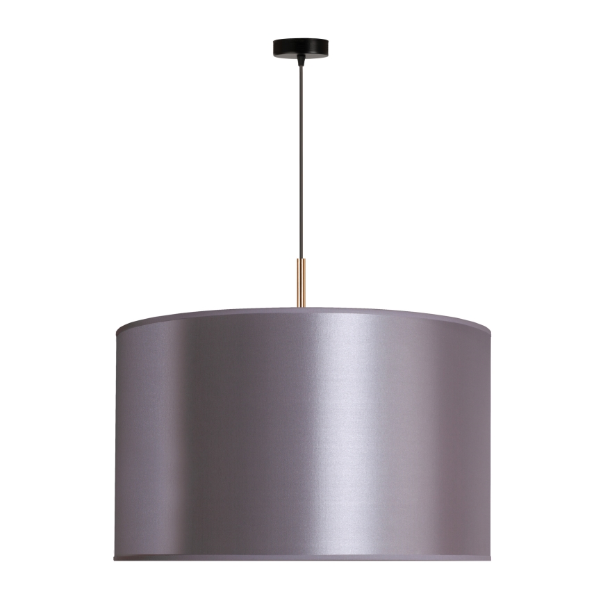 Duolla - Ljuskrona med textilsladd CANNES 1xE27/15W/230V diameter 50 cm silver/koppar