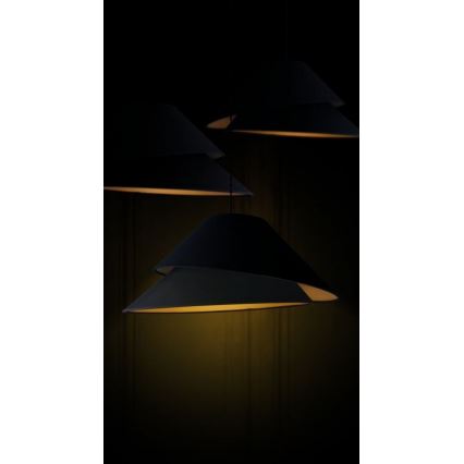 Duolla - Ljuskrona med textilsladd COCO 1xE27/40W/230V diameter 50 cm svart