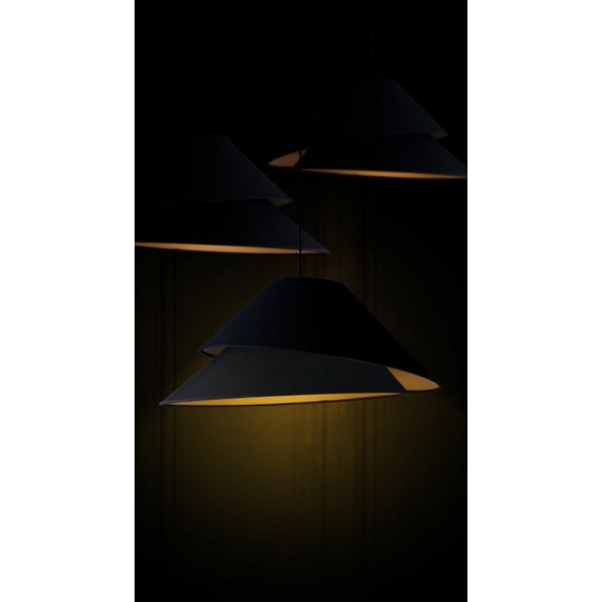 Duolla - Ljuskrona med textilsladd COCO 1xE27/40W/230V diameter 50 cm svart