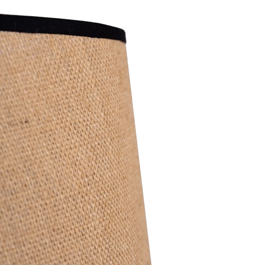 Duolla - Ljuskrona med textilsladd CONE 1xE27/15W/230V diameter 40 cm brun/svart