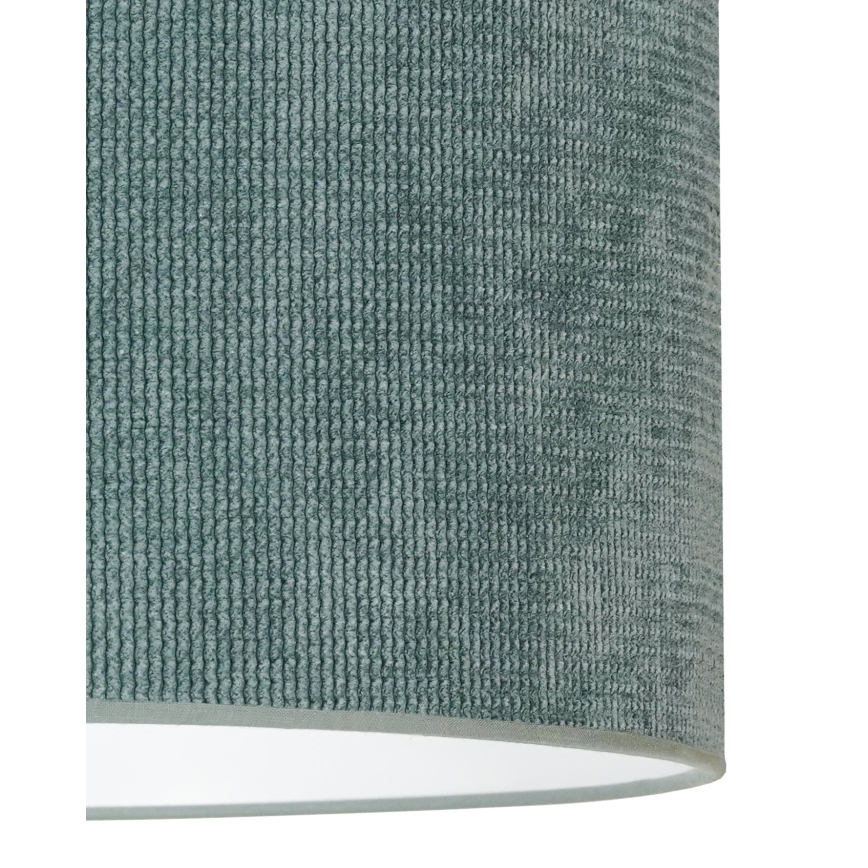 Duolla - Ljuskrona med textilsladd CORDUROY 1xE27/15W/230V diameter 40 cm ljusblå