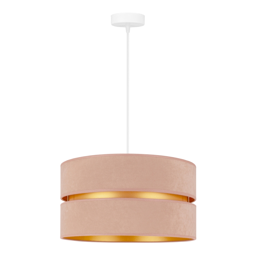 Duolla - Ljuskrona med textilsladd DUO 1xE27/15W/230V diameter 40 cm beige