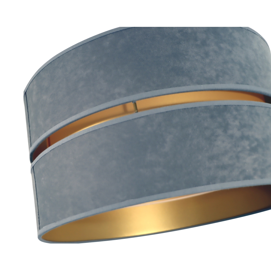 Duolla - Ljuskrona med textilsladd DUO 1xE27/15W/230V diameter 40 cm grå