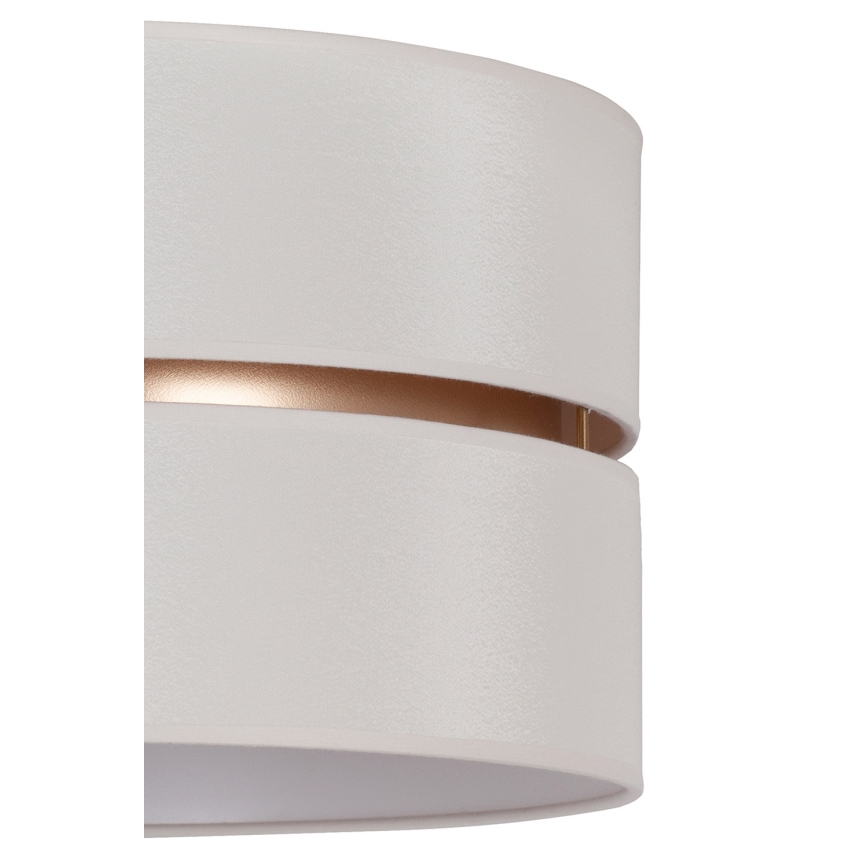 Duolla - Ljuskrona med textilsladd DUO 1xE27/15W/230V diameter 40 cm grädde/guld