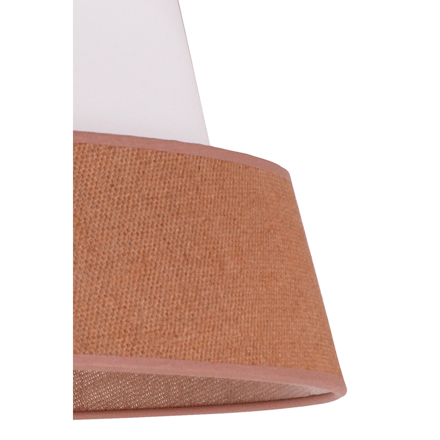 Duolla - Ljuskrona med textilsladd GALAXY 1xE27/15W/230V diameter 50 cm brun/vit