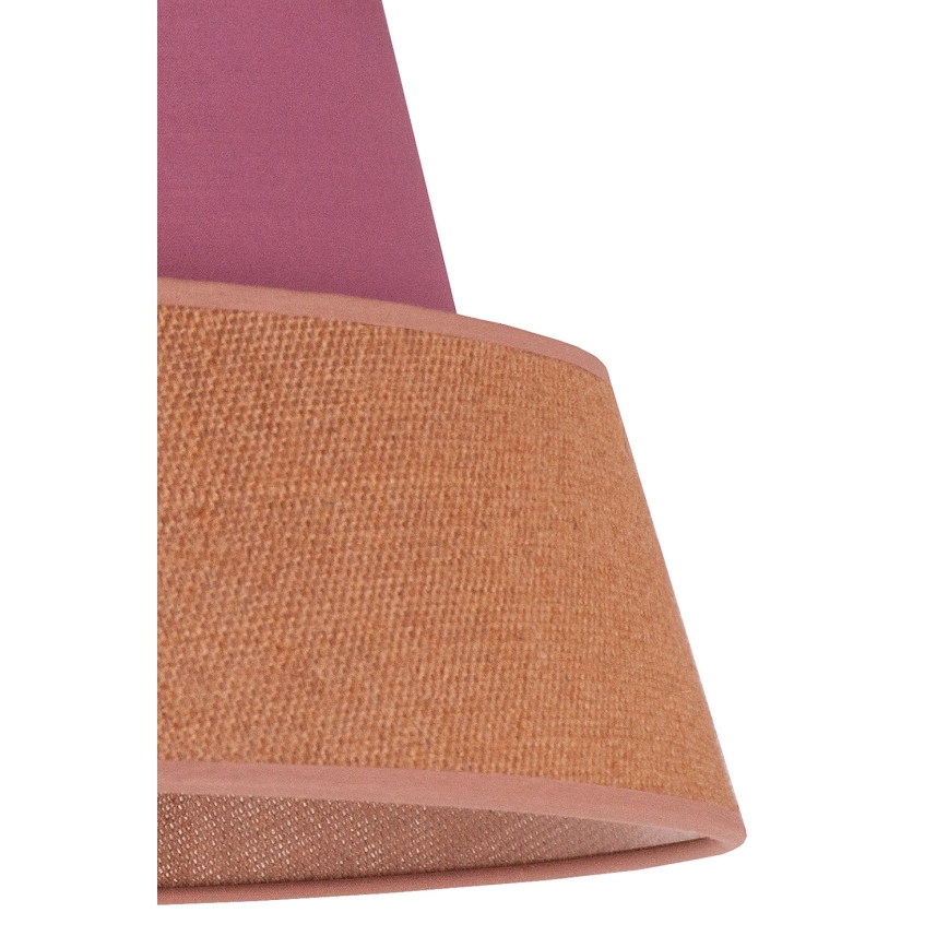 Duolla - Ljuskrona med textilsladd GALAXY 1xE27/40W/230V diameter 50 cm rosa