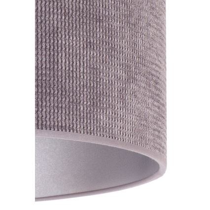 Duolla - Ljuskrona med textilsladd LYON 1xE27/15W/230V diameter 40 cm grå