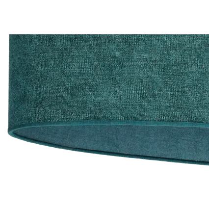 Duolla - Ljuskrona med textilsladd OVAL 1xE27/15W/230V grön