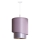 Duolla - Ljuskrona med textilsladd PARIS 1xE27/15W/230V diameter 40 cm rosa/silver/koppar