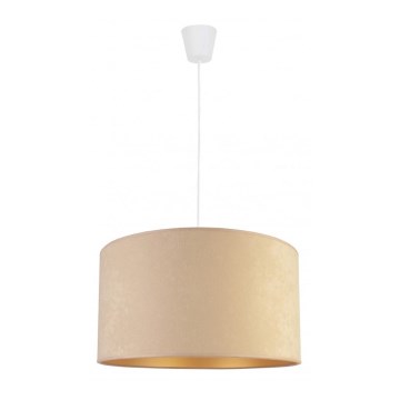 Duolla - Ljuskrona med textilsladd ROLLER 1xE27/40W/230V diameter 40 cm beige