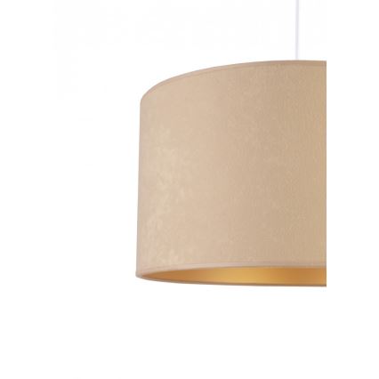 Duolla - Ljuskrona med textilsladd ROLLER 1xE27/40W/230V diameter 40 cm beige