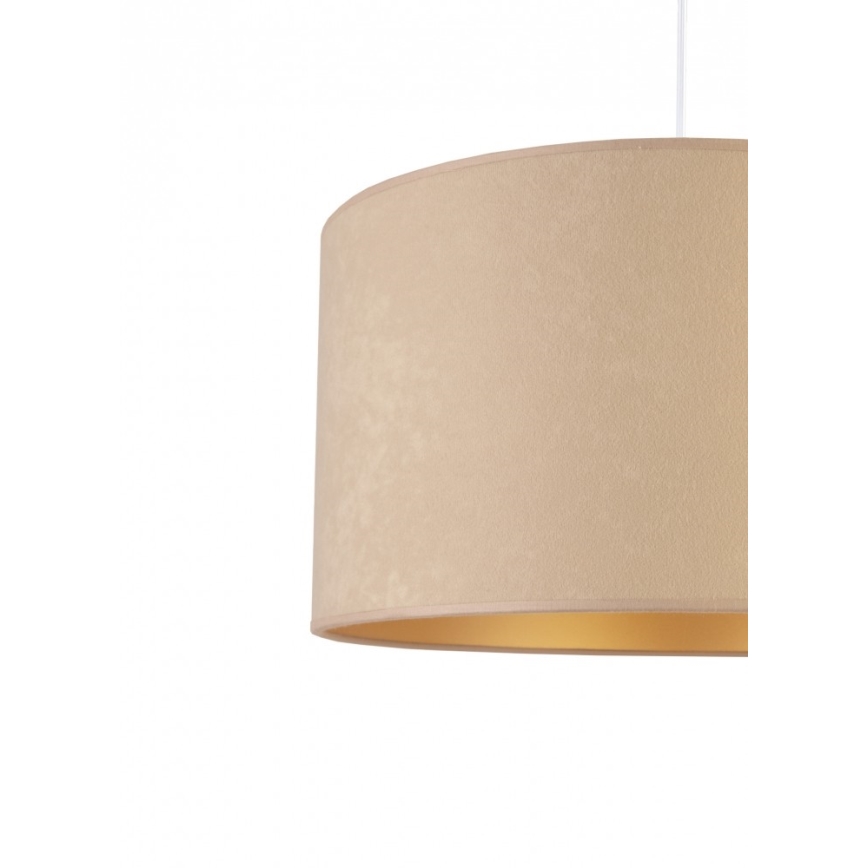 Duolla - Ljuskrona med textilsladd ROLLER 1xE27/40W/230V diameter 40 cm beige