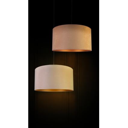 Duolla - Ljuskrona med textilsladd ROLLER 1xE27/40W/230V diameter 40 cm beige