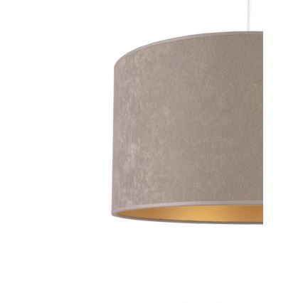 Duolla - Ljuskrona med textilsladd ROLLER 1xE27/40W/230V diameter 40 cm grå