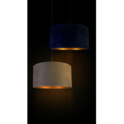 Duolla - Ljuskrona med textilsladd ROLLER 1xE27/40W/230V diameter 40 cm grå