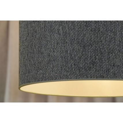 Duolla - Ljuskrona med textilsladd ROLLER ECO RECYCLING 1xE27/15W/230V diameter 45 cm grön