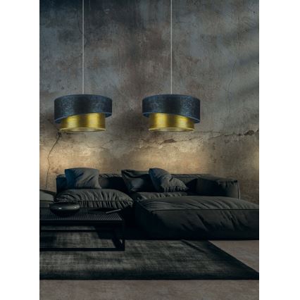 Duolla - Ljuskrona med textilsladd SHINE 1xE27/40W/230V diameter 45 cm