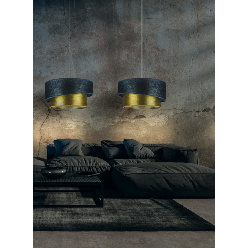 Duolla - Ljuskrona med textilsladd SHINE 1xE27/40W/230V diameter 45 cm