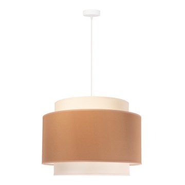 Duolla - Ljuskrona med textilsladd SOHO 1xE27/40W/230V diameter 40 cm beige/grädde