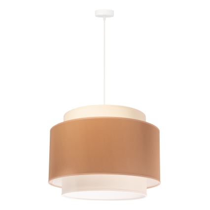 Duolla - Ljuskrona med textilsladd SOHO 1xE27/40W/230V diameter 40 cm beige/grädde