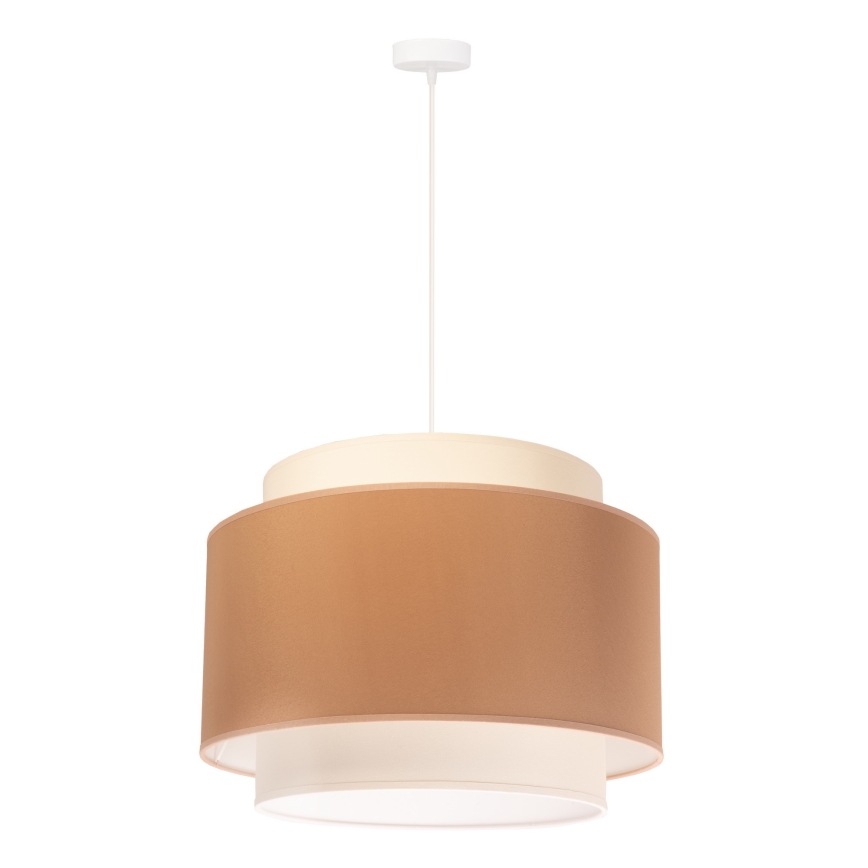 Duolla - Ljuskrona med textilsladd SOHO 1xE27/40W/230V diameter 40 cm beige/grädde