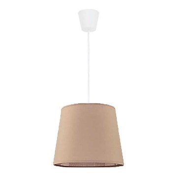 Duolla - Ljuskrona med textilsladd SOLO 1xE27/40W/230V diameter 24 cm beige