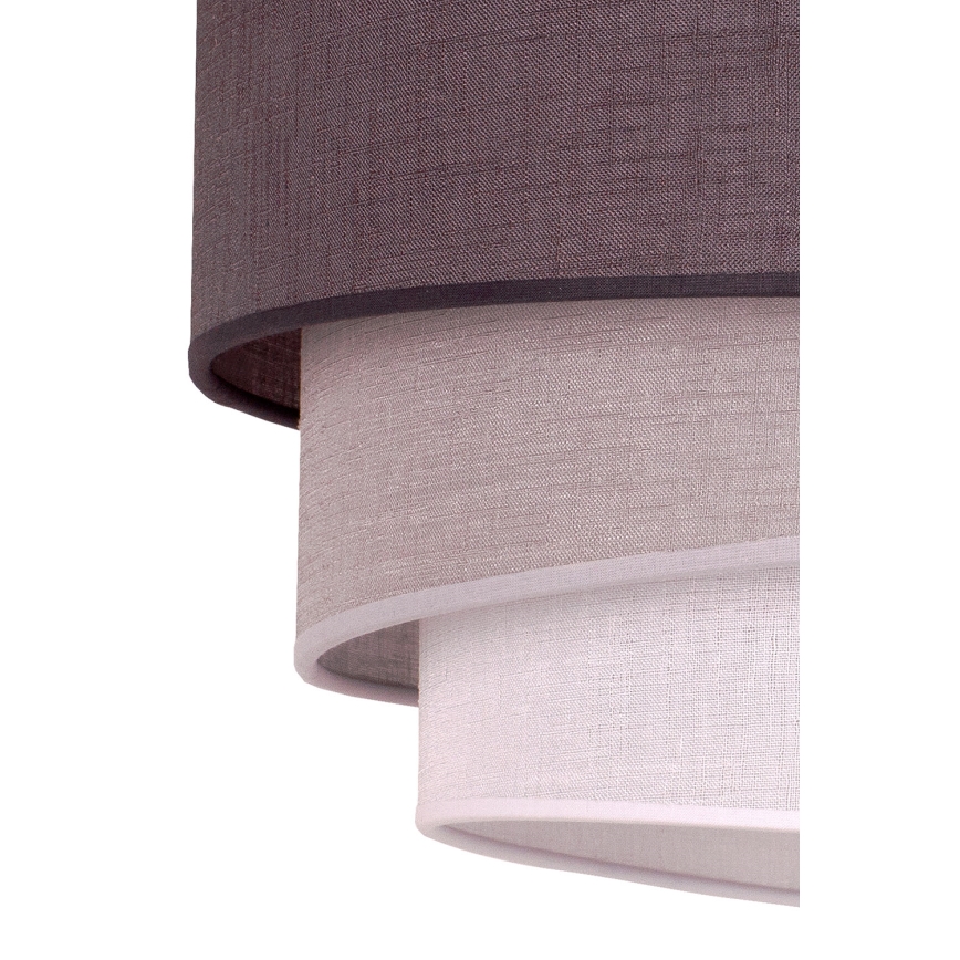 Duolla - Ljuskrona med textilsladd TRIO 1xE27/40W/230V diameter 45 cm antracit/grå/vit