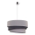 Duolla - Ljuskrona med textilsladd TRIO 1xE27/40W/230V diameter 45 cm grå/svart