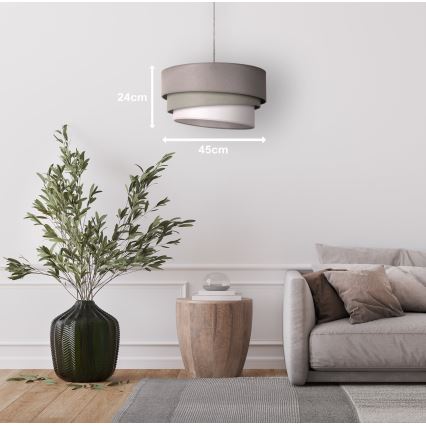 Duolla - Ljuskrona med textilsladd TRIO 1xE27/40W/230V diameter 45 cm