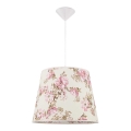 Duolla - Ljuskrona med textilsladd VIOLIN 1xE27/40W/230V diameter 38 cm ros