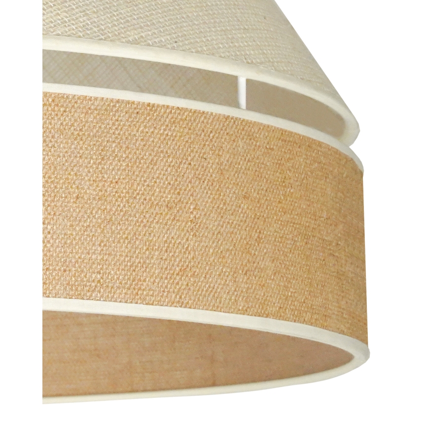 Duolla - Ljuskrona med textilsladd YUTE AVIGNON 1xE27/15W/230V diameter 60 cm grå/brun