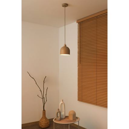 Duolla - Pendellampa med sladd IRONLINE 1xE27/15W/230V Ø 17 cm beige