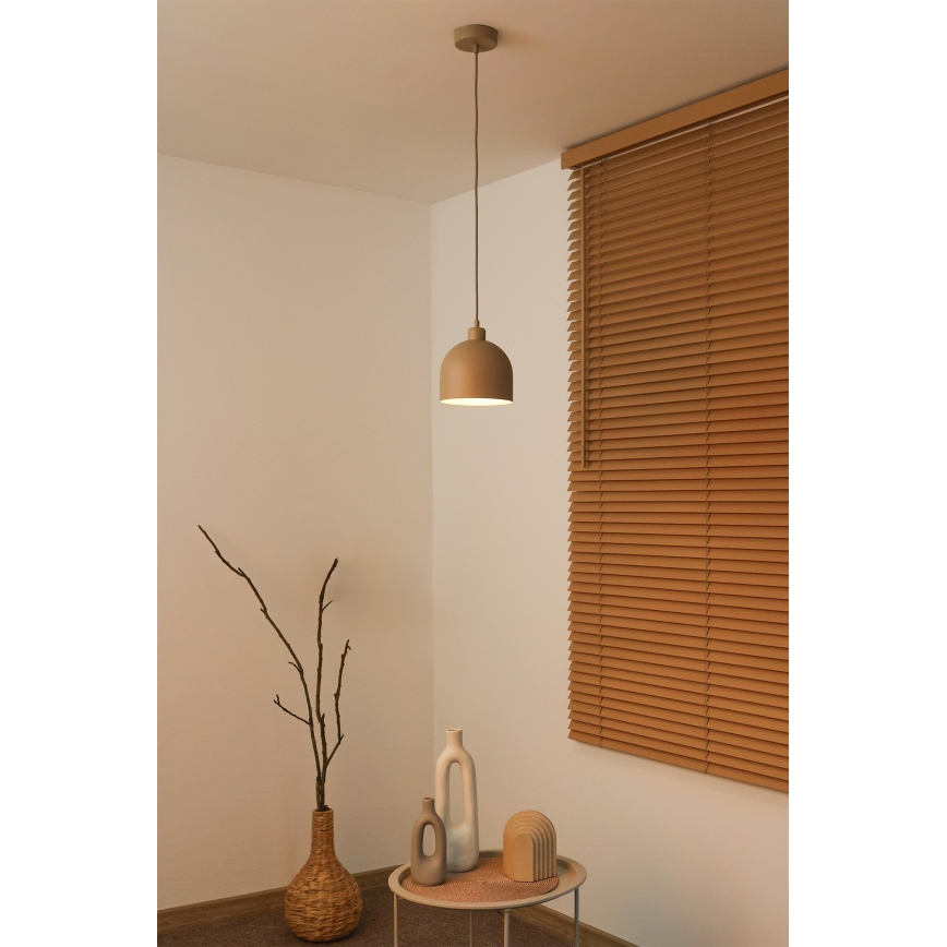 Duolla - Pendellampa med sladd IRONLINE 1xE27/15W/230V Ø 17 cm beige