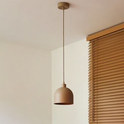 Duolla - Pendellampa med sladd IRONLINE 1xE27/15W/230V Ø 17 cm beige