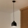 Duolla - Pendellampa med sladd IRONLINE 1xE27/15W/230V Ø 17 cm svart