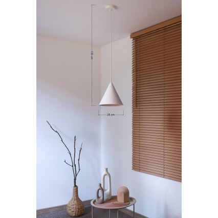 Duolla - Pendellampa med vajer IRONLINE 1xG9/3W/230V Ø 25 cm vit